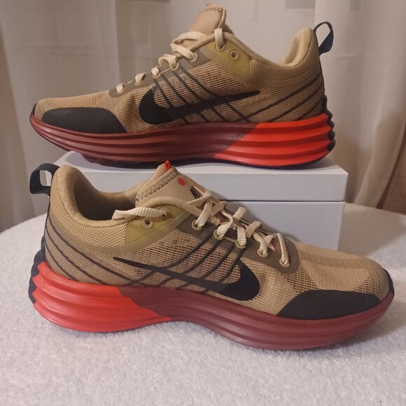 NEW NIKE LUNAR ROAM PARACHUTE BEIGE LIGHT KHAKI MINK BROWN BLACK SNEAKERS - Picture 1 of 7